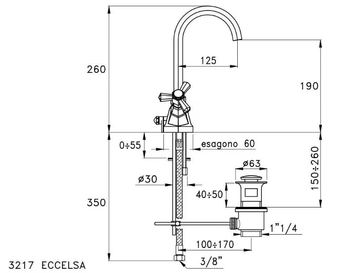 ECCELSA 3217 - Washbasin tap by RUBINETTERIE STELLA - view 3
